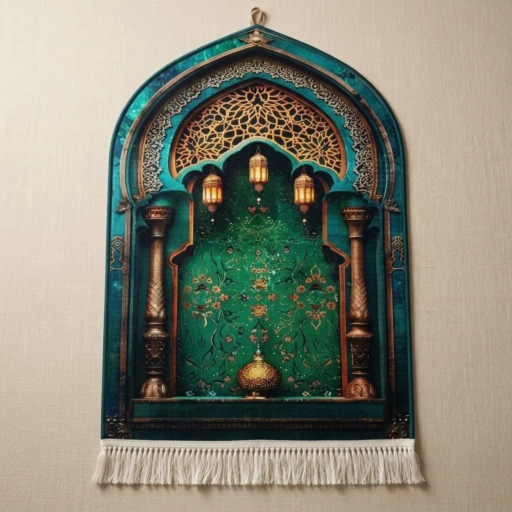3D Golden Prayer Mat Plaque D17