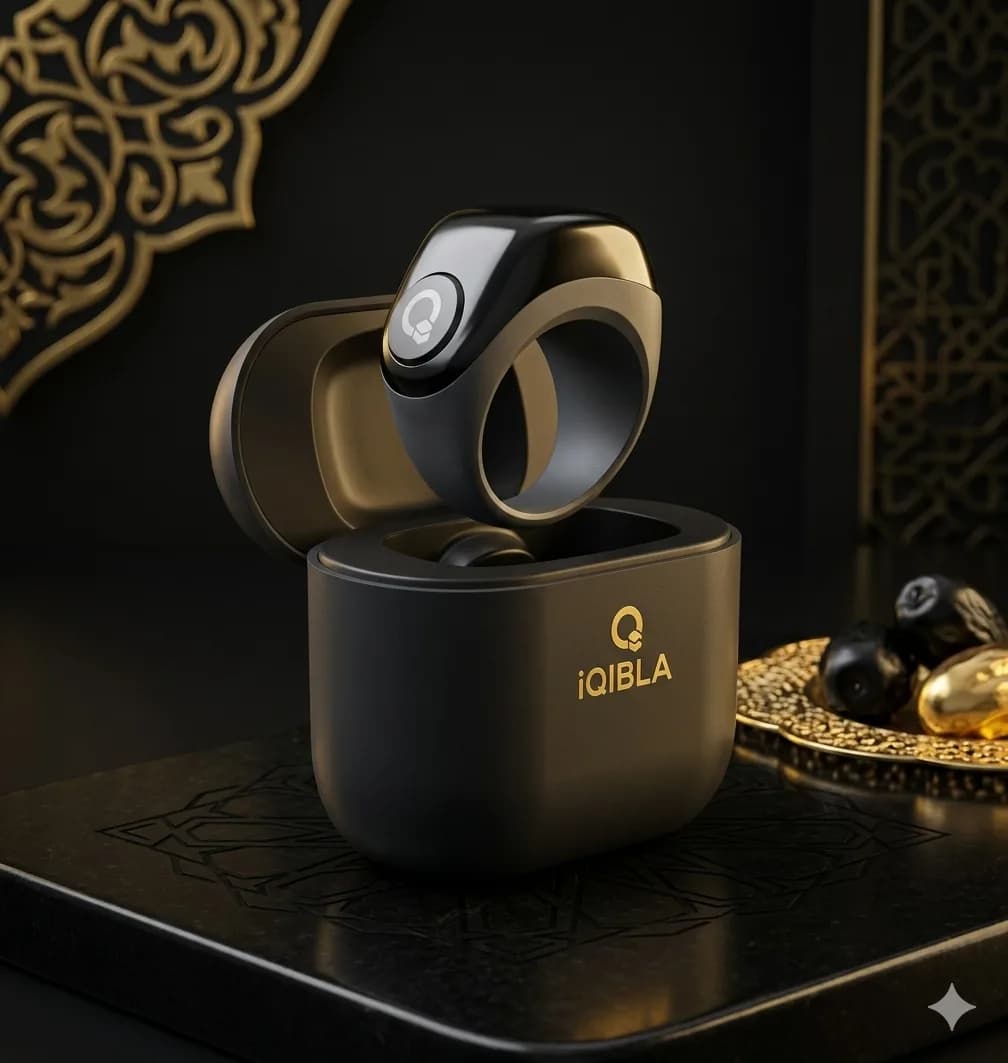 Iqibla Zikr Ring Jood – Smart Digital Tasbih Ring with OLED Display & Prayer Reminder