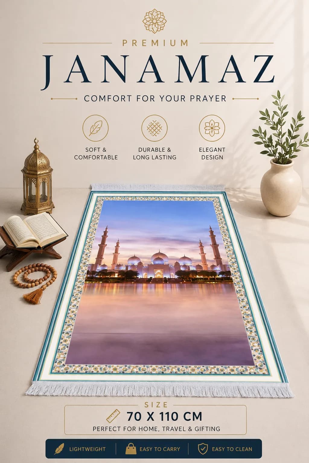 Silver Carpet Prayer Mat B2