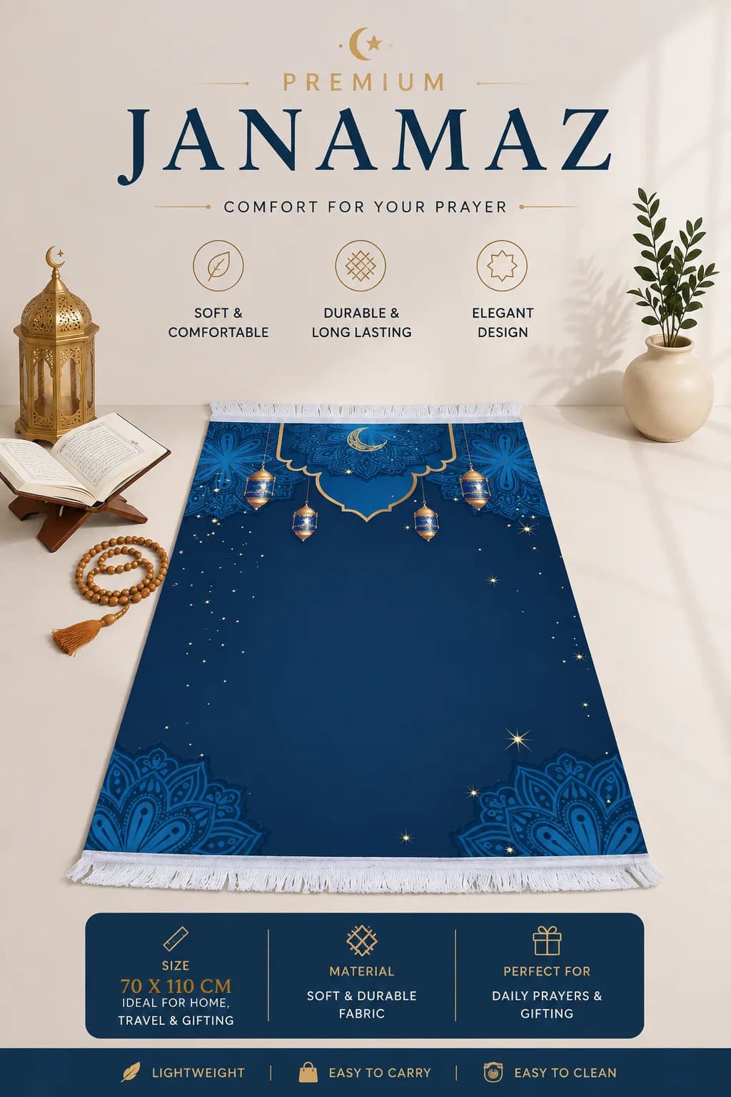 Silver Carpet Prayer Mat B6
